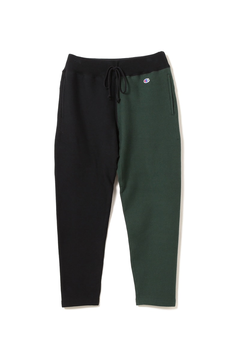 champion beams reverse weave color block sweat suit black grey collaboration shirt pants october 2018 drop release date info japan