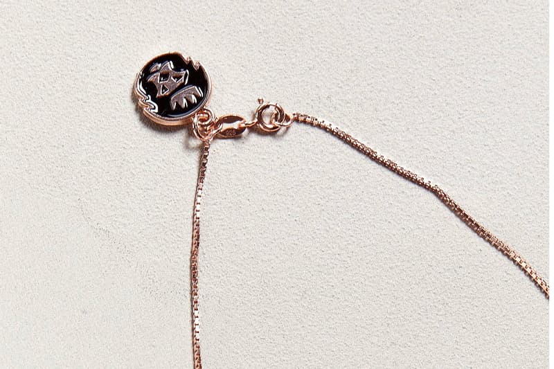 Champion 14K Gold-Plated Sterling Silver Charm Necklaces pink