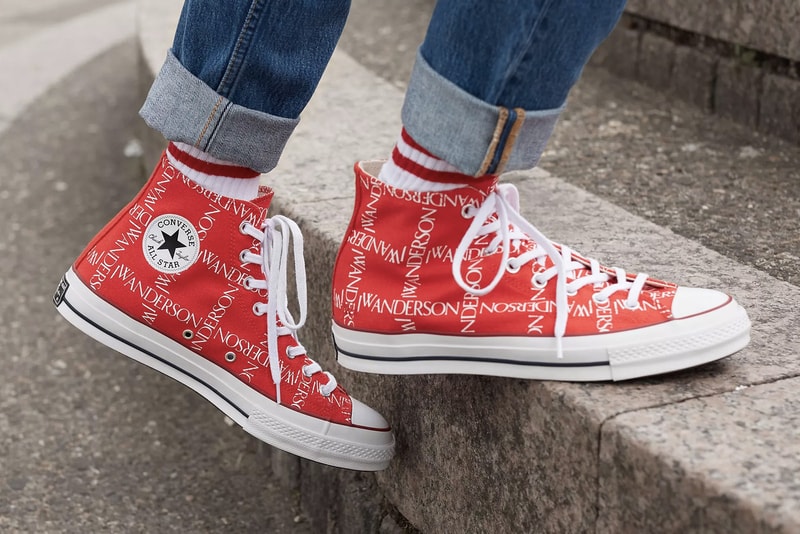 Converse x J.W. Anderson Chuck Taylor 70s Scarlet/White Closer Look Release Details Buy Cop Purchase Available Soon Sneakers Kicks Trainers Shoes Footwear