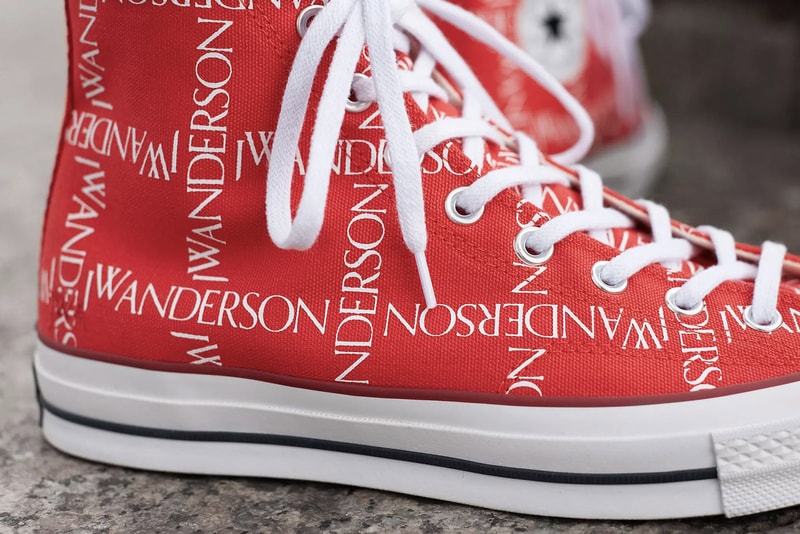 Converse x J.W. Anderson Chuck Taylor 70s Scarlet/White Closer Look Release Details Buy Cop Purchase Available Soon Sneakers Kicks Trainers Shoes Footwear