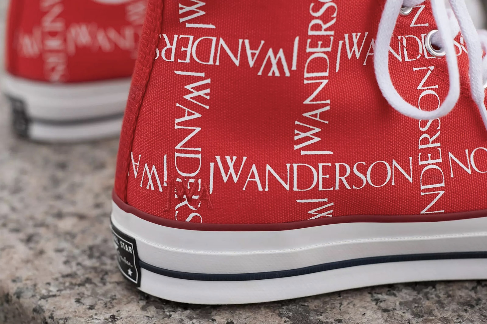 Converse x J.W. Anderson Chuck Taylor 70s Scarlet/White Closer Look Release Details Buy Cop Purchase Available Soon Sneakers Kicks Trainers Shoes Footwear