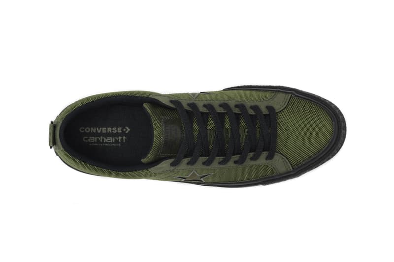 carhartt wip converse one star collaboration september 6 2018 green black