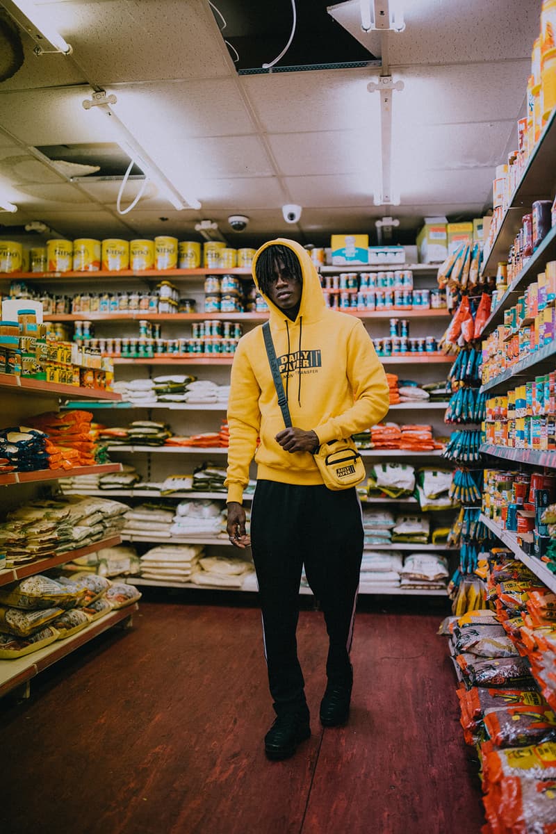 Daily Paper "Money Transfer" 2018 Capsule Collection Collab Lookbook Yellow Black Tees Tote Bags Track Pants Joggers Socks Hoodies