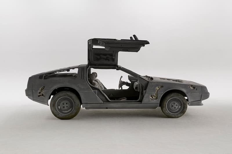 Daniel Arsham "3018" Exhibition Galerie Perrotin New york delorean car future relic art show opening hours address