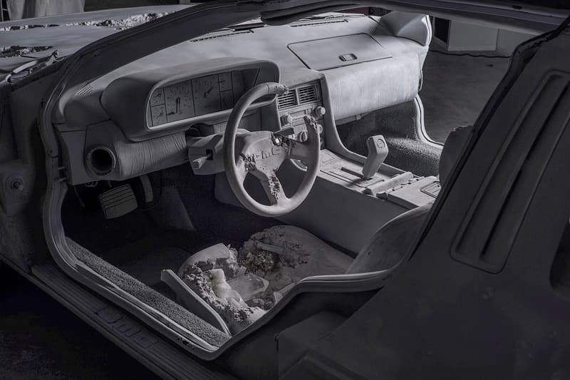 Daniel Arsham "3018" Exhibition Galerie Perrotin New york delorean car future relic art show opening hours address