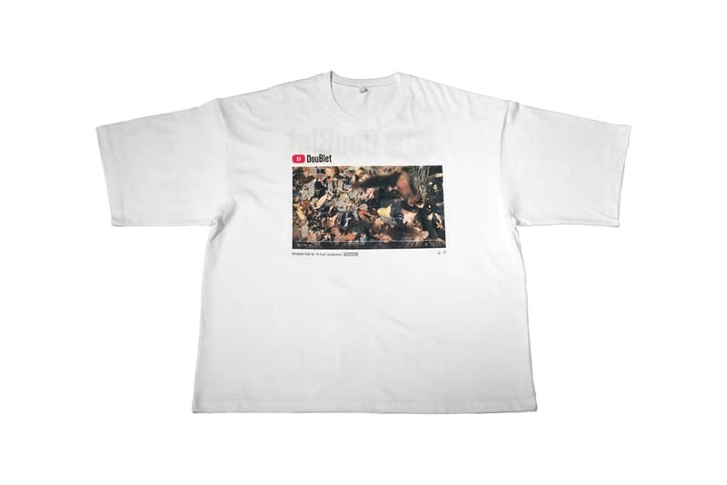 Doublet Wism collaboration collection july 14 drop release date tee shirt youtube exclusive before after heat sensitive shirt limited fall winter