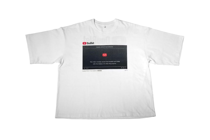 Doublet Wism collaboration collection july 14 drop release date tee shirt youtube exclusive before after heat sensitive shirt limited fall winter
