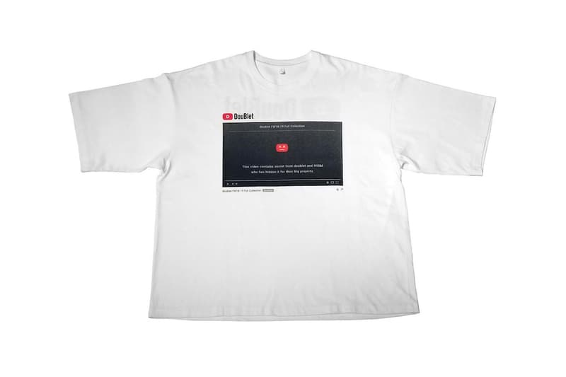 Doublet Wism collaboration collection july 14 drop release date tee shirt youtube exclusive before after heat sensitive shirt limited fall winter