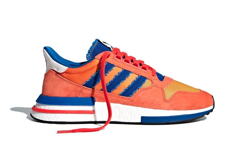Dragon Ball Z adidas ZX500 RM Goku Closer Look Orange Blue Anime Manga