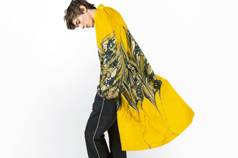 Dries Van Noten Crafts Handmade Marble-Printed Raincoats