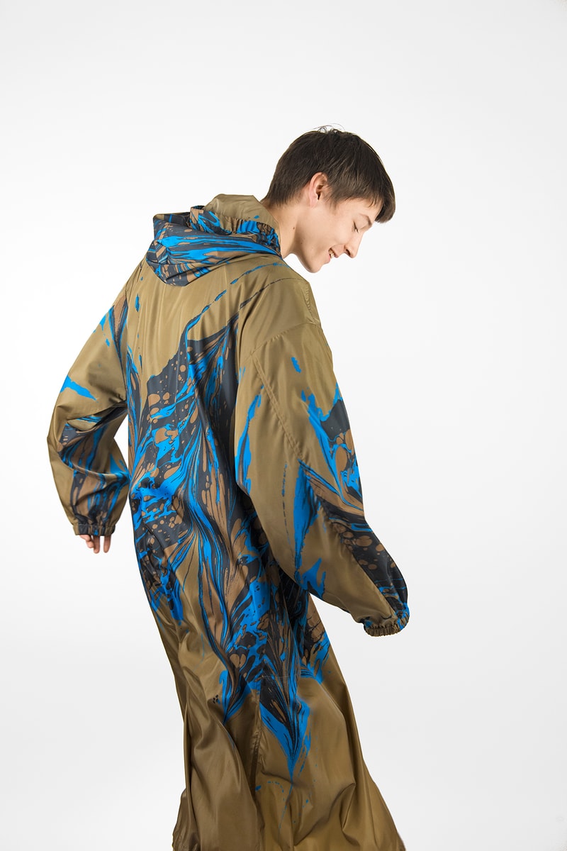 dries van noten ebru marble print raincoats limited release august 2018 drop buy purchase sale