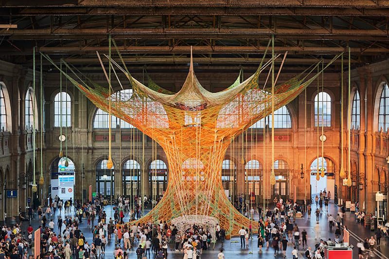 Ernesto Neto GaiaMotherTree Knit Installation Zurich central station Art