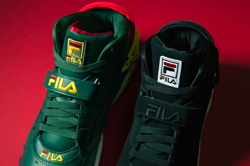 Fila Jimmy Jazz Fila Spoiler  Fila Original Fitness Varsity sneaker green yellow red black white retro new era hat