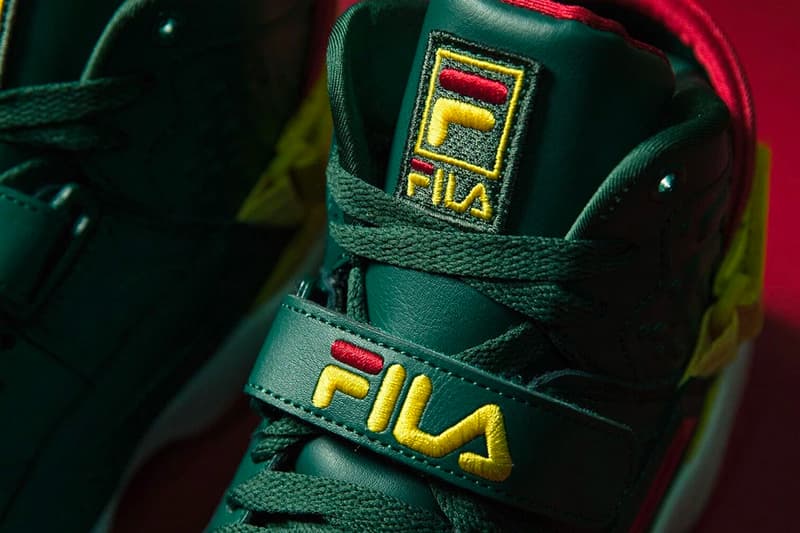 Fila Jimmy Jazz Fila Spoiler  Fila Original Fitness Varsity sneaker green yellow red black white retro new era hat