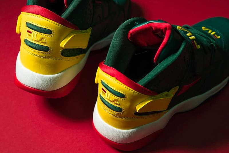 Fila Jimmy Jazz Fila Spoiler  Fila Original Fitness Varsity sneaker green yellow red black white retro new era hat