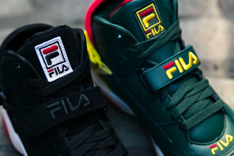Fila Jimmy Jazz Fila Spoiler  Fila Original Fitness Varsity sneaker green yellow red black white retro new era hat