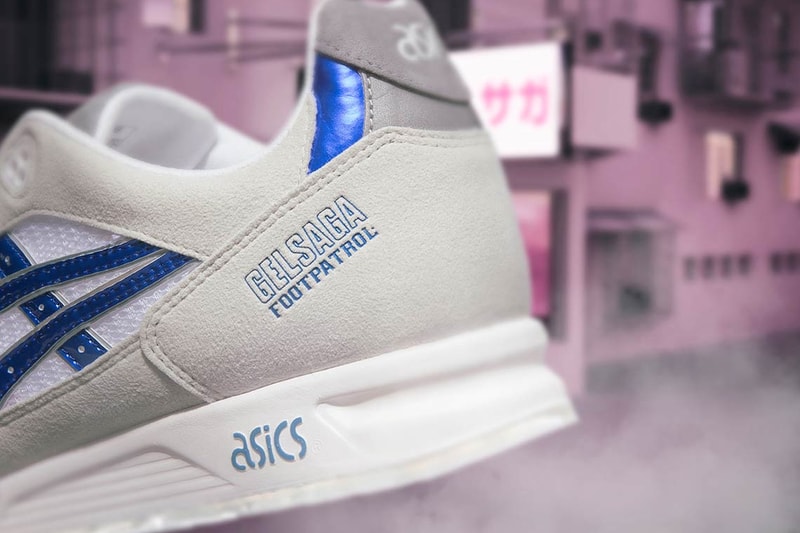 Footpatrol ASICS GEL-Saga Gundam Anime Release date closer look metallic blue sneaker collaboration price