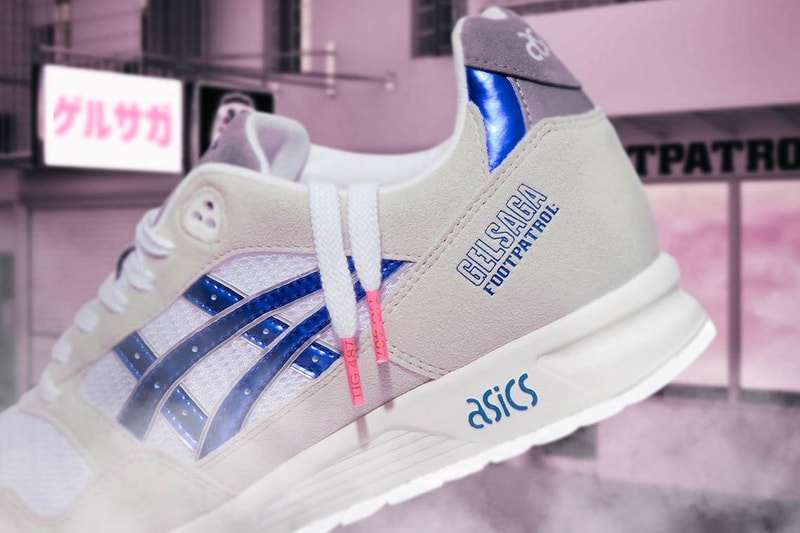 Footpatrol ASICS GEL-Saga Gundam Anime Release date closer look metallic blue sneaker collaboration price