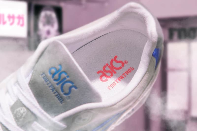 Footpatrol ASICS GEL-Saga Gundam Anime Release date closer look metallic blue sneaker collaboration price
