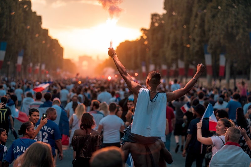 France FIFA World Cup 2018 Celebration Recap Football Fans Street Party Kylian Mbappe Champs Elysee