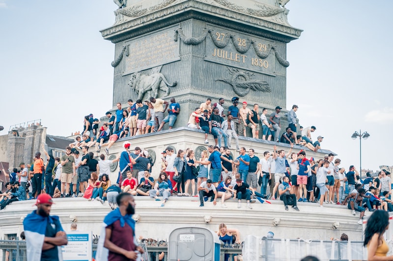 France FIFA World Cup 2018 Celebration Recap Football Fans Street Party Kylian Mbappe Champs Elysee