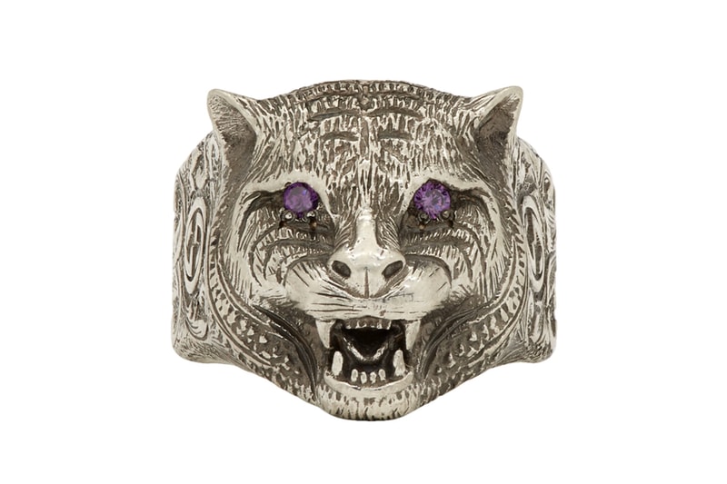 Gucci Angry Cat Sterling Silver Ring purple accessories jewelry release info