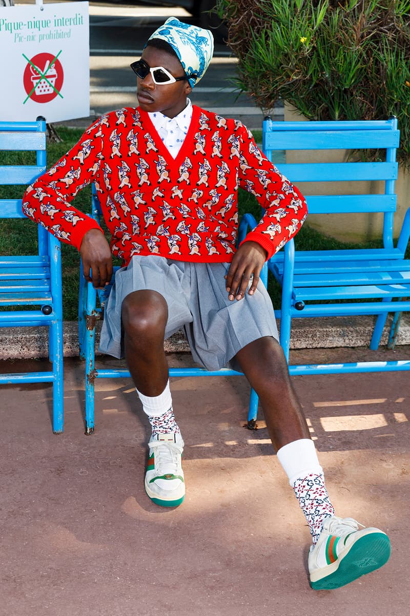 Gucci Cruise 2019 Menswear Lookbook Fashion Clothing Martin Parr Cannes Sneakers Sandals Sega Release Details Information First Look Chateau Marmont Memento Mori