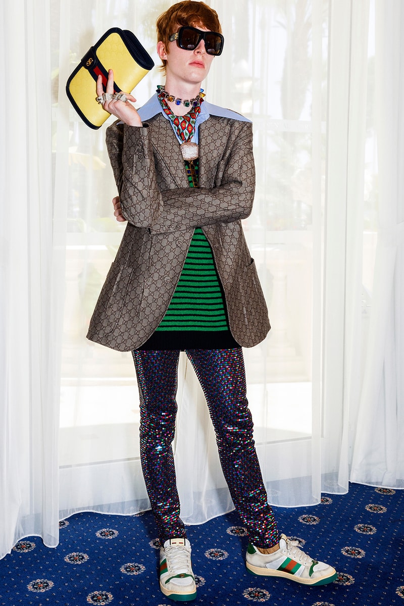 Gucci Cruise 2019 Menswear Lookbook Fashion Clothing Martin Parr Cannes Sneakers Sandals Sega Release Details Information First Look Chateau Marmont Memento Mori