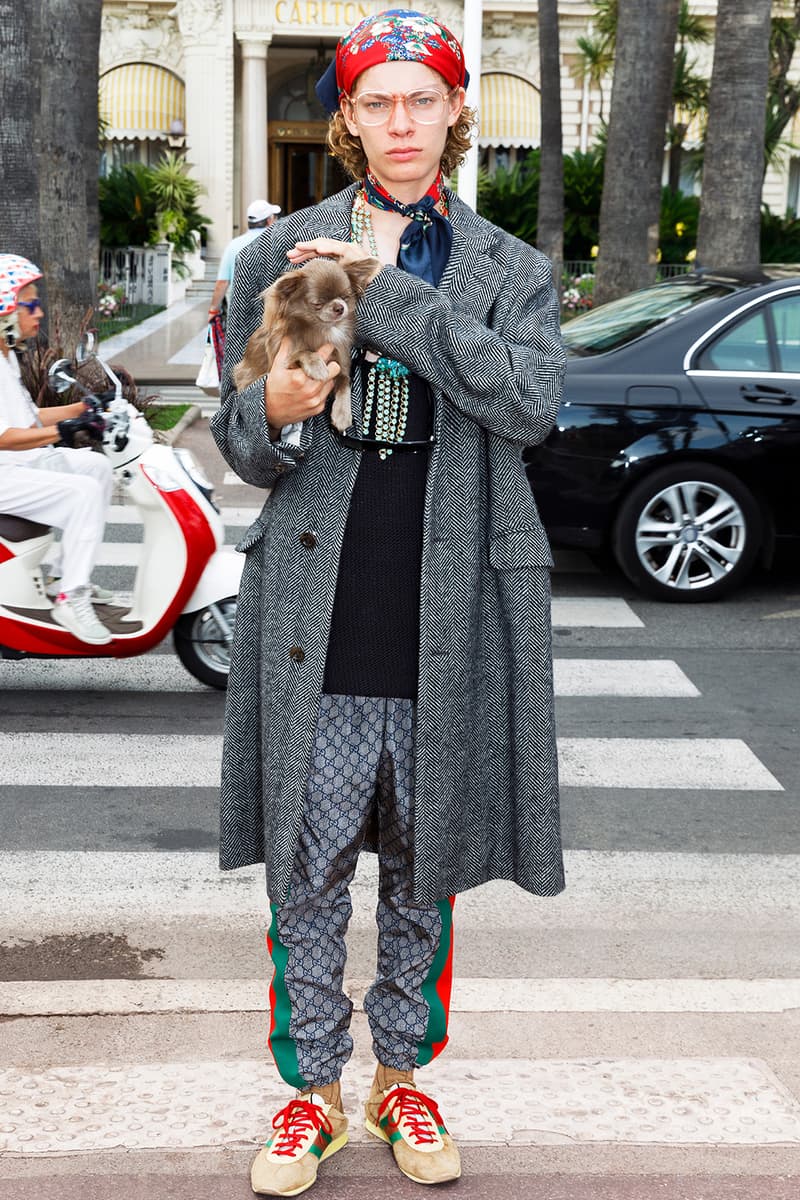 Gucci Cruise 2019 Menswear Lookbook Fashion Clothing Martin Parr Cannes Sneakers Sandals Sega Release Details Information First Look Chateau Marmont Memento Mori