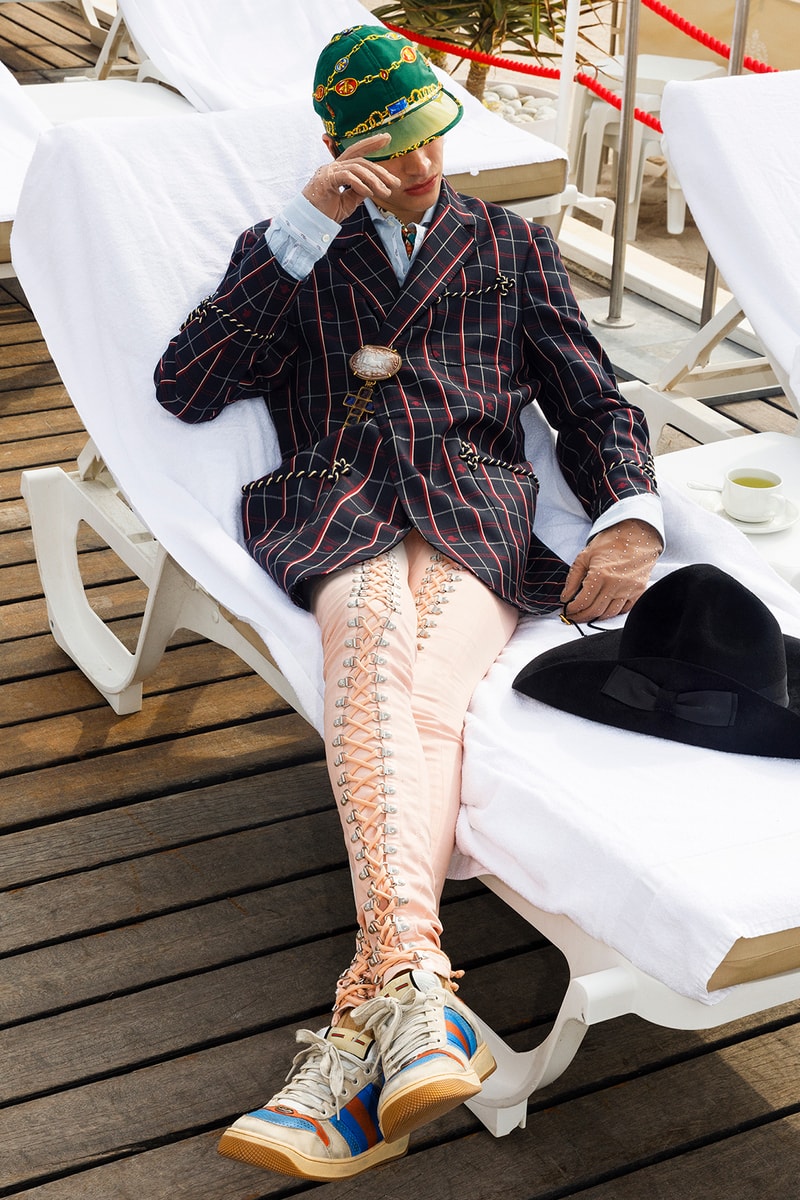 Gucci Cruise 2019 Menswear Lookbook Fashion Clothing Martin Parr Cannes Sneakers Sandals Sega Release Details Information First Look Chateau Marmont Memento Mori