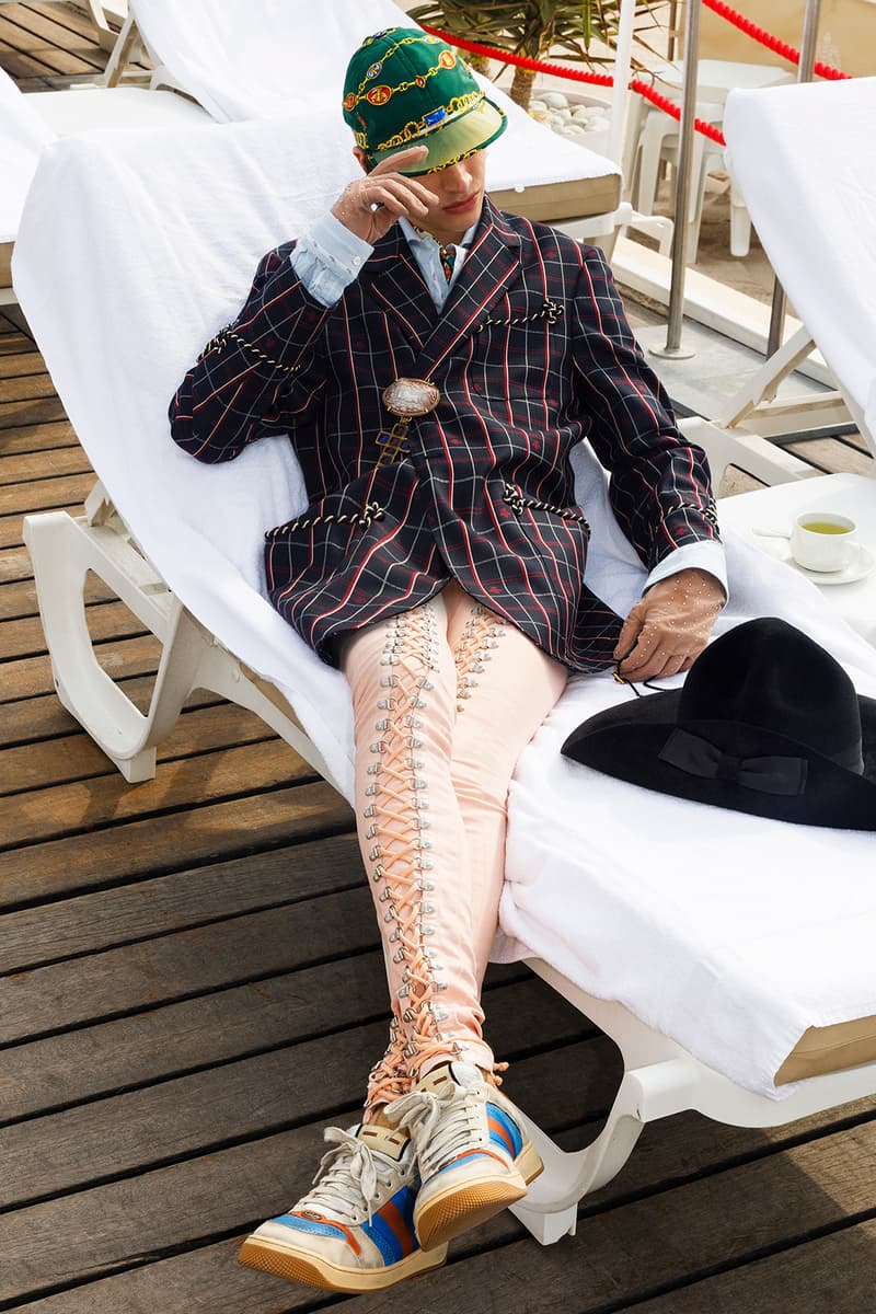 Gucci Cruise 2019 Menswear Lookbook Fashion Clothing Martin Parr Cannes Sneakers Sandals Sega Release Details Information First Look Chateau Marmont Memento Mori
