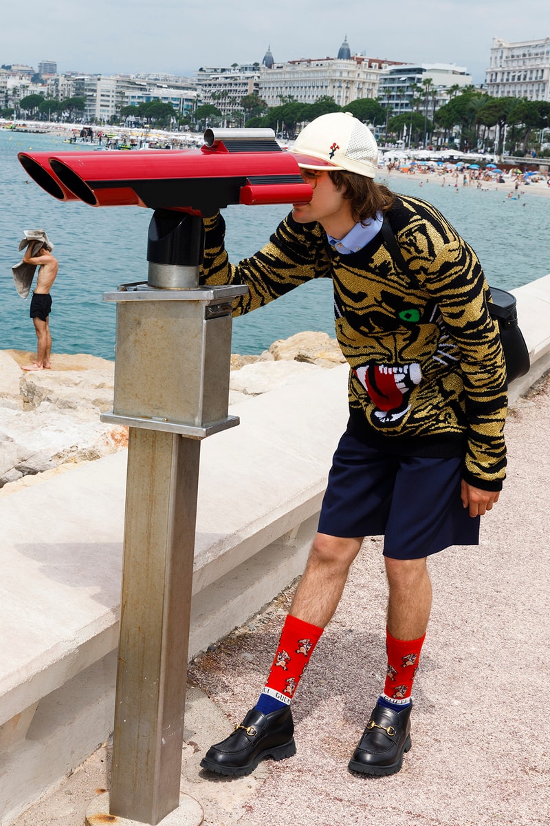 Gucci Cruise 2019 Menswear Lookbook Fashion Clothing Martin Parr Cannes Sneakers Sandals Sega Release Details Information First Look Chateau Marmont Memento Mori