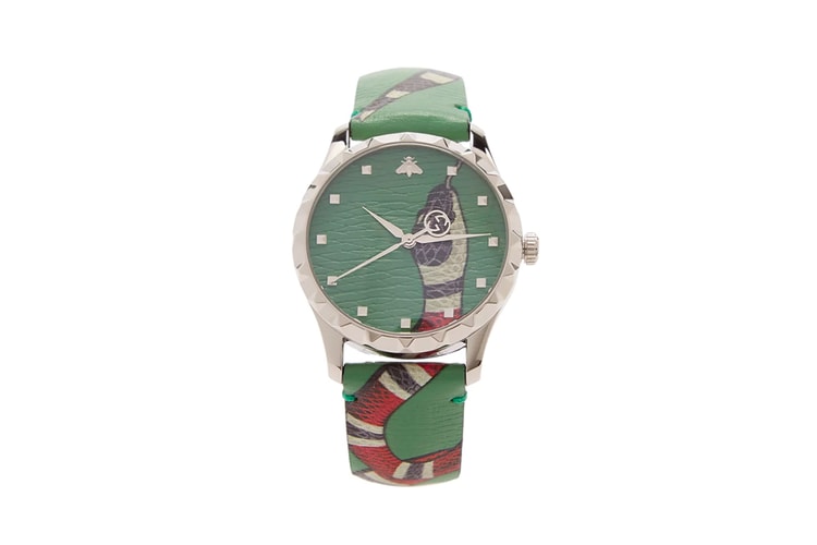 Gucci Revisits Its Popular “Kingsnake” Graphic With New Leather Watch
