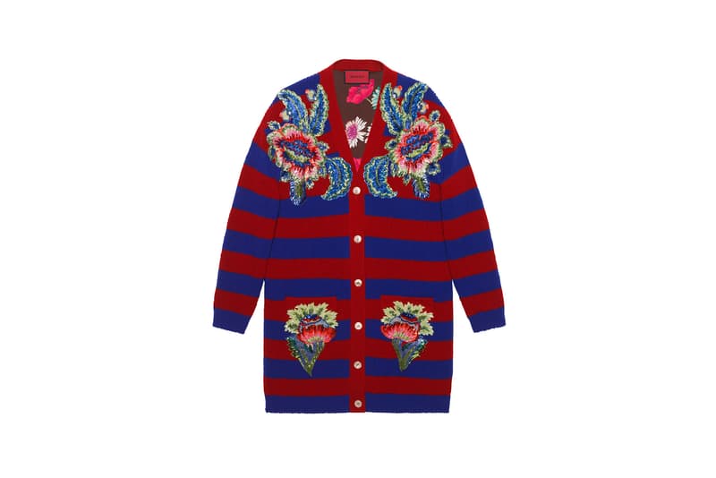 Gucci Pre-Fall 2018 Dover Street Market exclusives drop release collection july 14 2018 reopening buy purchase shop info decor sweater track jacket jersey shop store patches embroidery