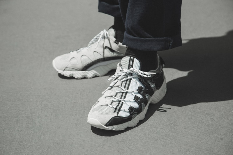 monkey time asics gel mai collaboration sneaker black grey white faded grey tiger