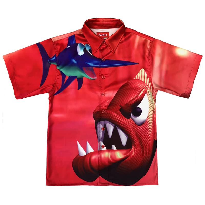 imran potato donkey kong country parody shirt red fish piranha swordfish