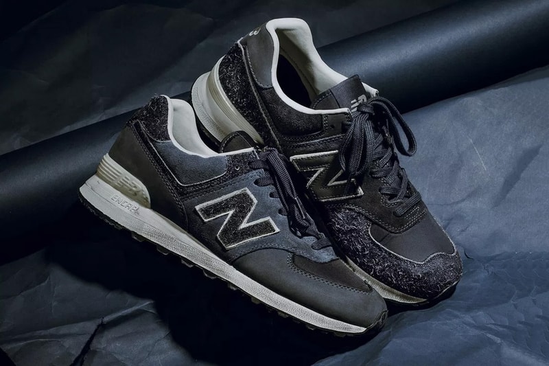 INVINCIBLE New Balance 574 Collaboration dark blue suede nylon release info July 21 drop date sneaker footwear