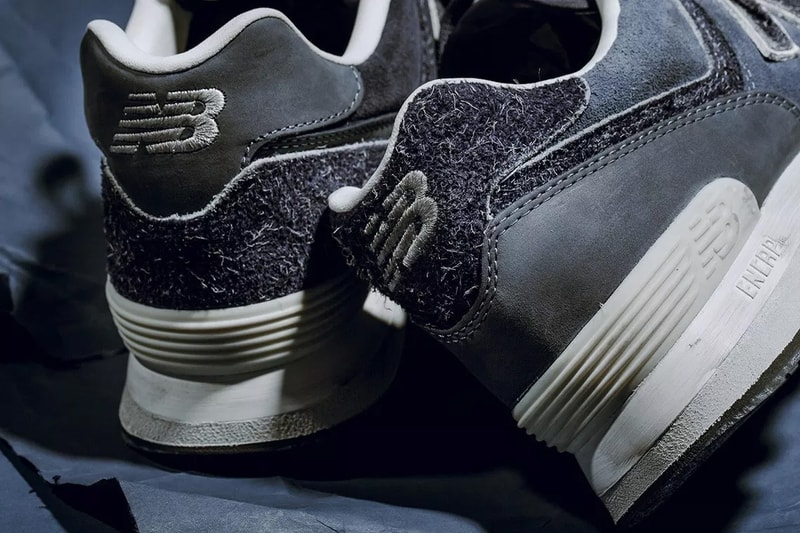 INVINCIBLE New Balance 574 Collaboration dark blue suede nylon release info July 21 drop date sneaker footwear