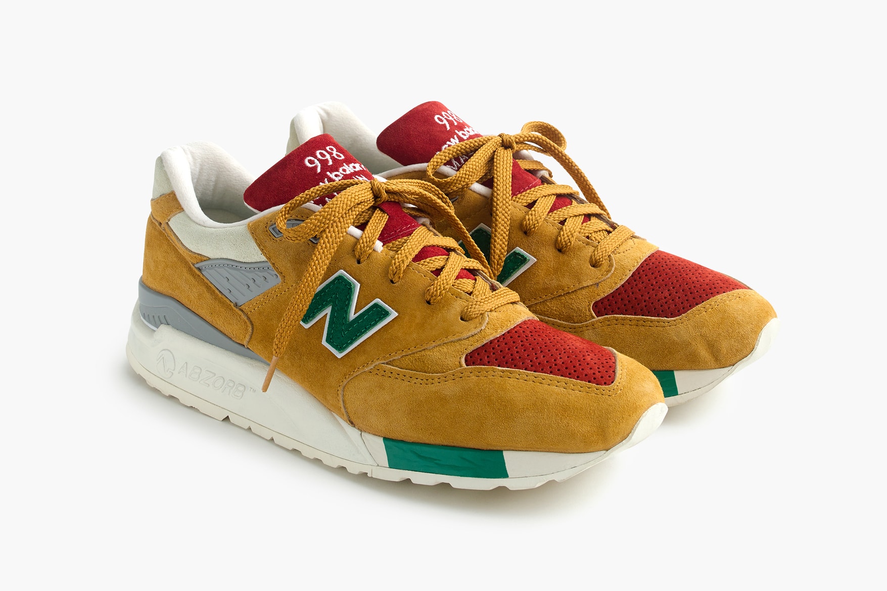 J. Crew New Balance 998 Ketchup Mustard Colorway red green pickle relish yellow hot dog 4th of july condiments July 12 special packaging