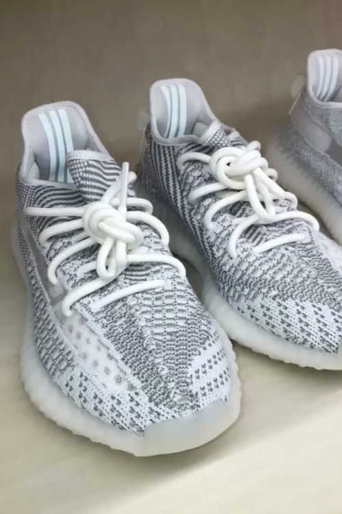 Kim Kardashian West YEEZY Boost 350 V2 700 Colorways Leak Instagram Story Coming Soon Kanye West Grey White Pattern Knit Release Details Information First Look clear translucent see through transparent