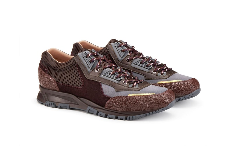 lanvin mesh cross trainer grey beige light brown white midnight blue calfskin release date drop info closer look luxury