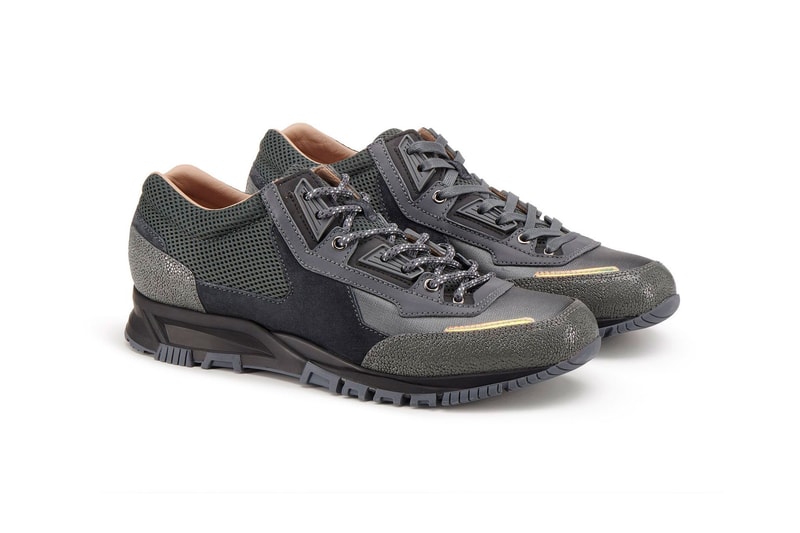 lanvin mesh cross trainer grey beige light brown white midnight blue calfskin release date drop info closer look luxury