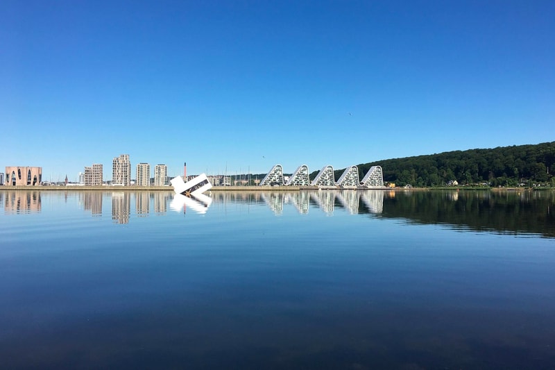 Le Corbusier's Villa Savoye Replica Sunk Floating Art Festival 2018 Danish fjord Flooding Modernity artist Asmund Havsteen-Mikkelsen Veijle Art Museum