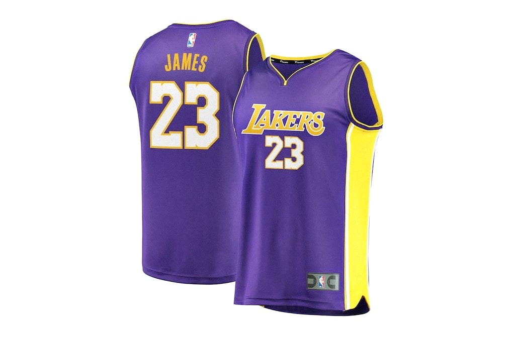 LeBron James No. 23 Los Angeles Lakers Jersey selling out basketball nba cleveland cavaliers