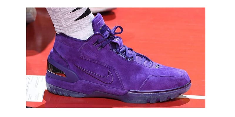 lebron james new purple shoes