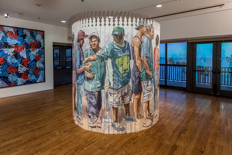 long beach museum of art vitality and verve artworks murals exhibitions installations paintings bodralo case evoca sergio garcia herkut hush jaune leon keer