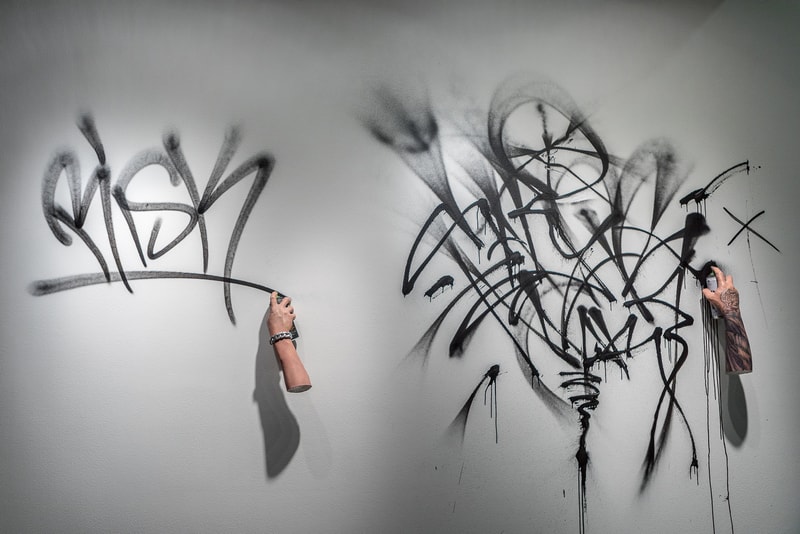 long beach museum of art vitality and verve artworks murals exhibitions installations paintings bodralo case evoca sergio garcia herkut hush jaune leon keer
