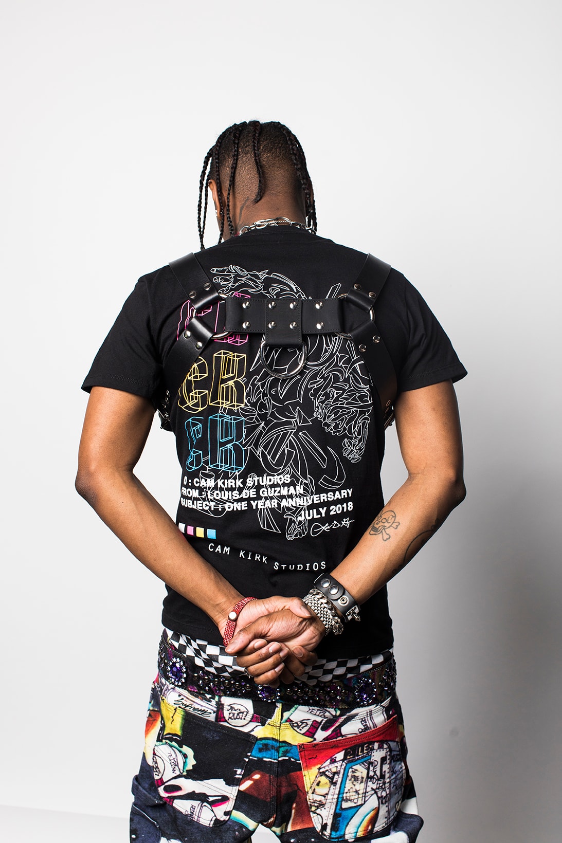 Louis De Guzman Cam Kirk Collaboration bloody osiris Studios T Shirt One 1 Year Anniversary Staff