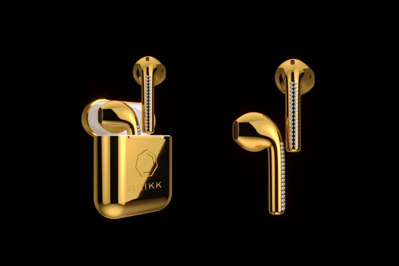 Apple Airpods Gold Brikk Custom Price Details Cop Purchase Buy $10,000 USD £7,600 GBP