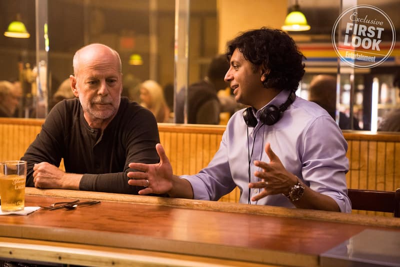 M Night Shyamalan Glass Poster movie film unbreakable split james mcavoy samuel l jackson bruce willis july 20 2018 january 2019 release date info drop debut premiere theaters on set first look scene photos